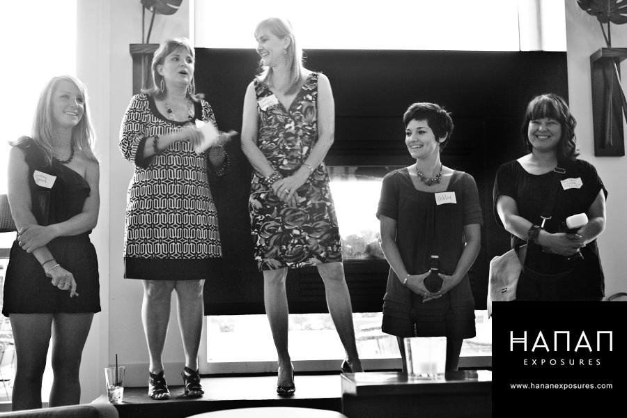 Cheryl Bemis and Melissa Shea introducing some of their interns at the Fashion designer networking event Fashionably Connected aloft hotel The Domain Austin Texas The interns for Cheryl and Melissa at the Fashion designer networking event Fashionably Connected aloft hotel The Domain Austin Texas